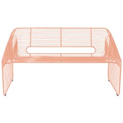 Modern Wire Loveseat in Peachy Pink by Bend Goods