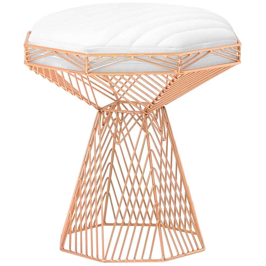 Modern Side Table, Terrazzo Wire Table in Copper, Switch Table For Sale ...