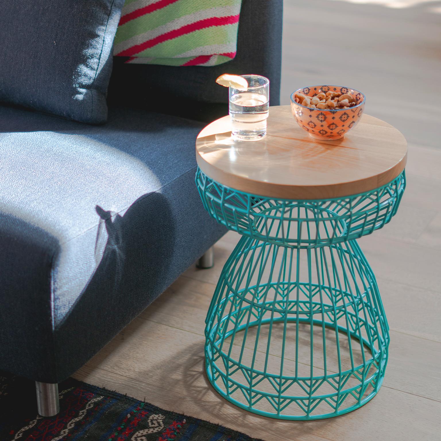 Bend Goods wire furniture
The sweet stool is a modern wire stool with a comfortable wooden seat. The low profile makes it an ideal wire stool for high volume commercial settings, but the intricate design doesn't sacrifice style or personality. A