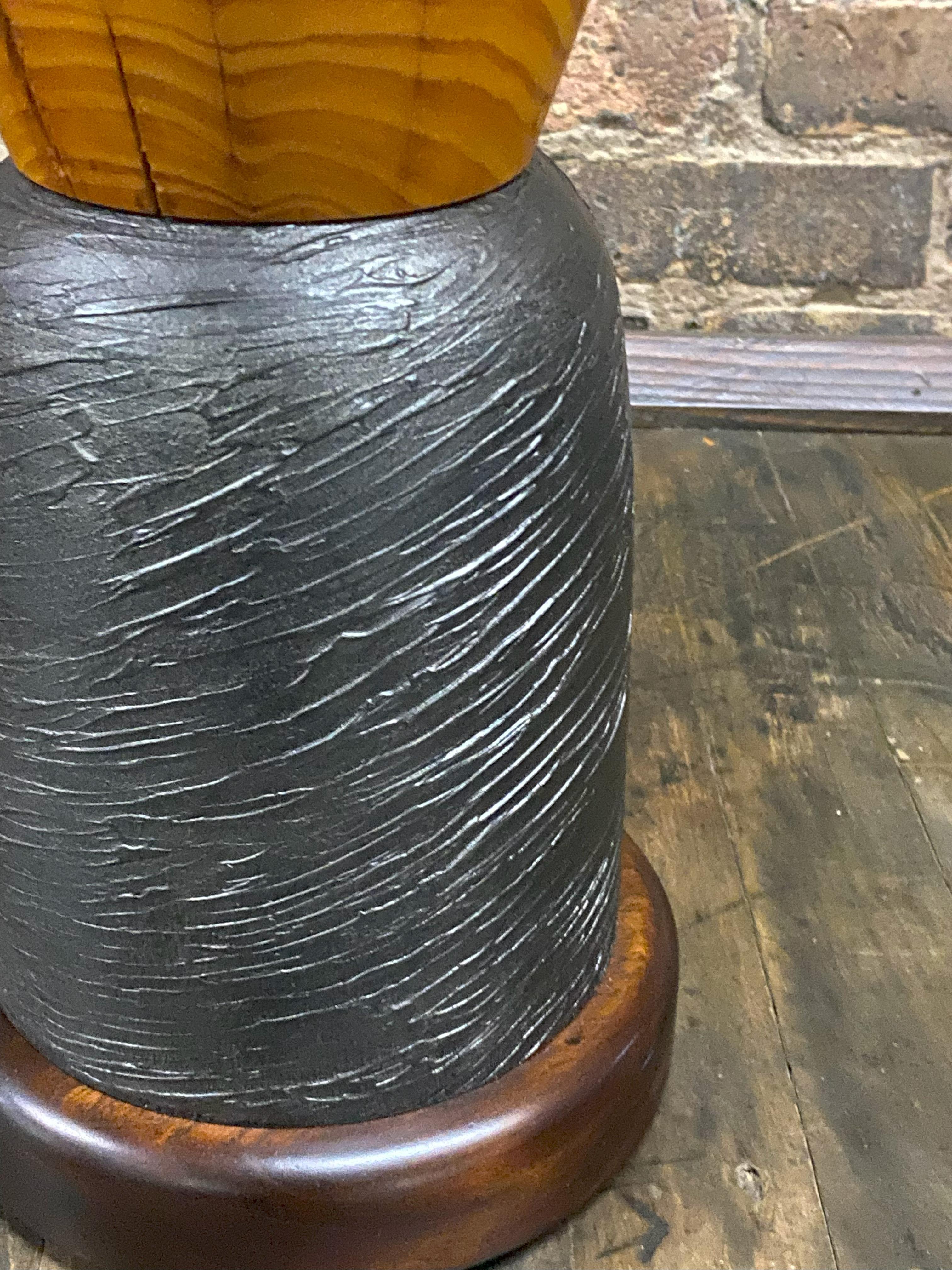 Contemporary Modern Wood Accent Table Signed by Artist, Cory Robinson For Sale