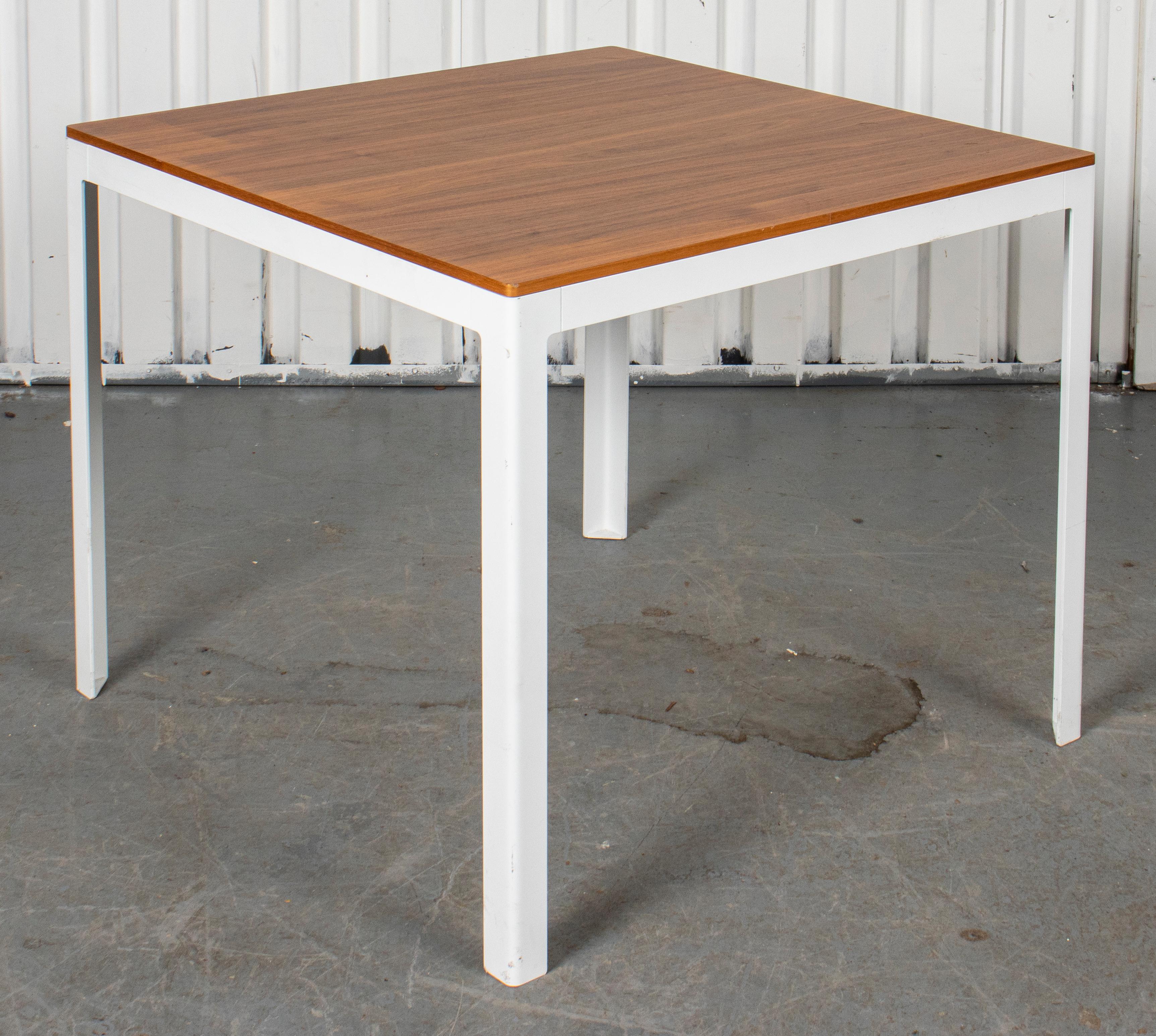 Modern Wood And Enameled Steel Table In Good Condition For Sale In New York, NY