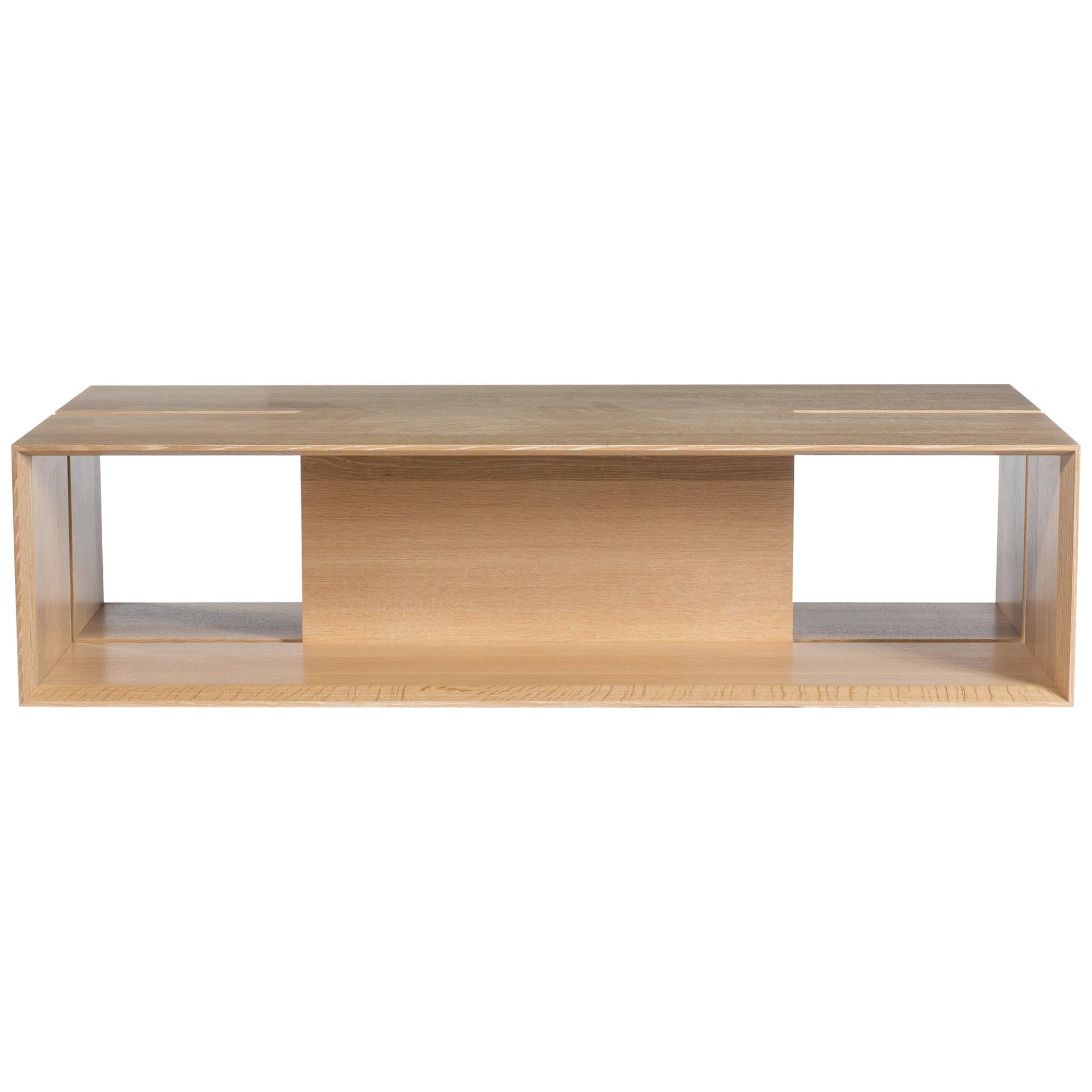 Modern Wood Coffee Table in Solid White Oak, by Studio DiPaolo