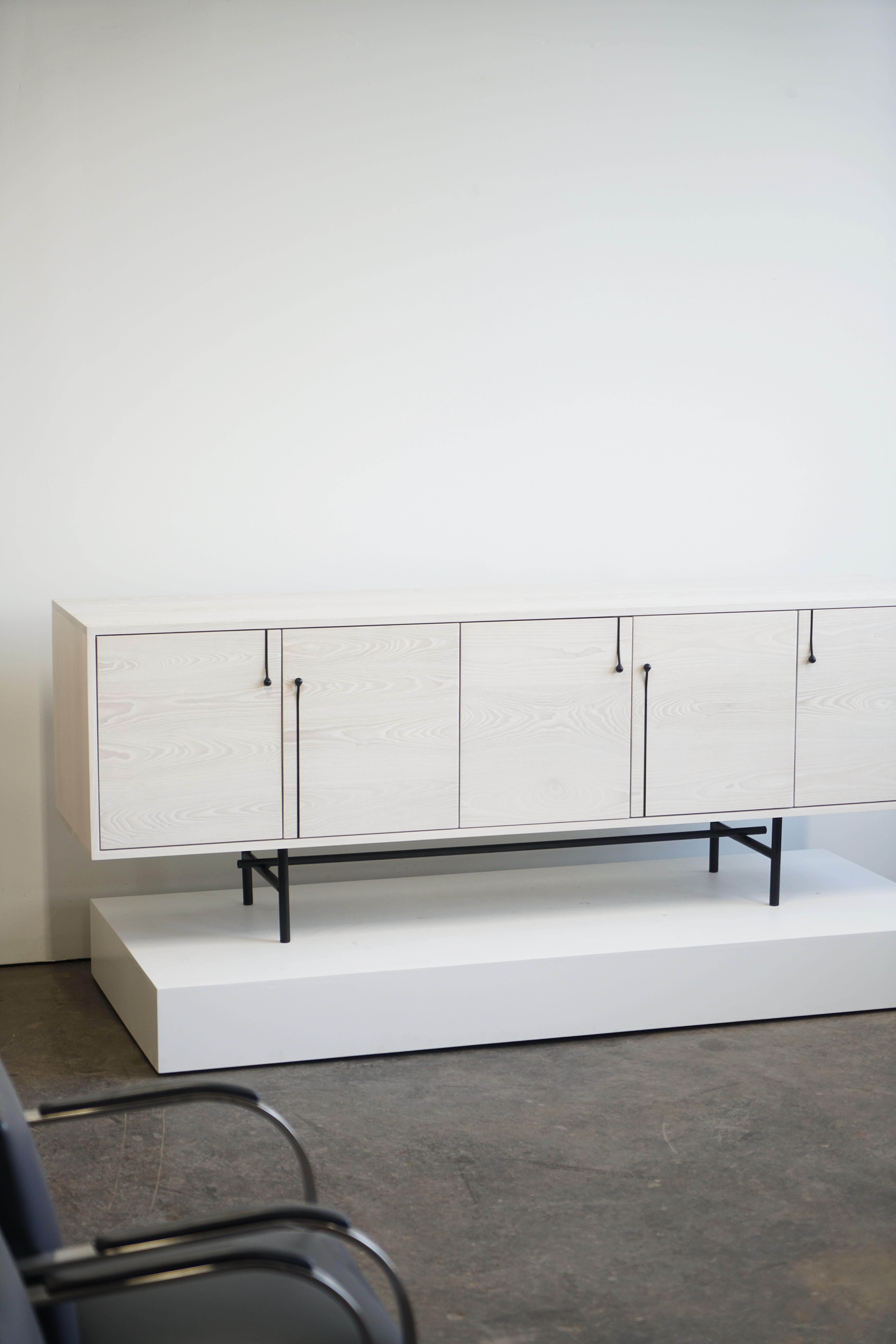 Modern Wood 'Credenza Three' Cabinet by Last Workshop in Bleached Ash For Sale 2