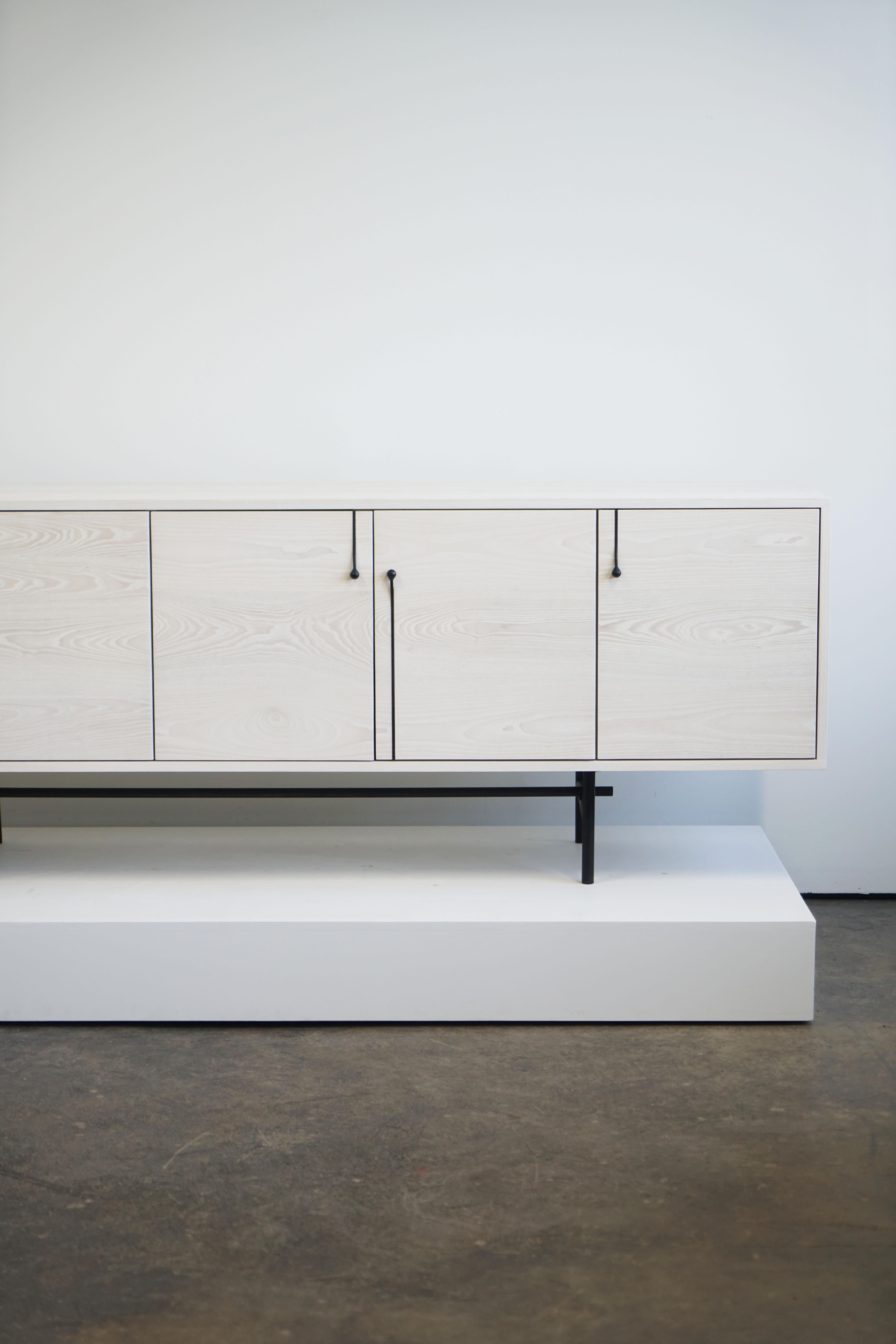 Modern Wood 'Credenza Three' Cabinet by Last Workshop in Bleached Ash In New Condition For Sale In Chicago, IL
