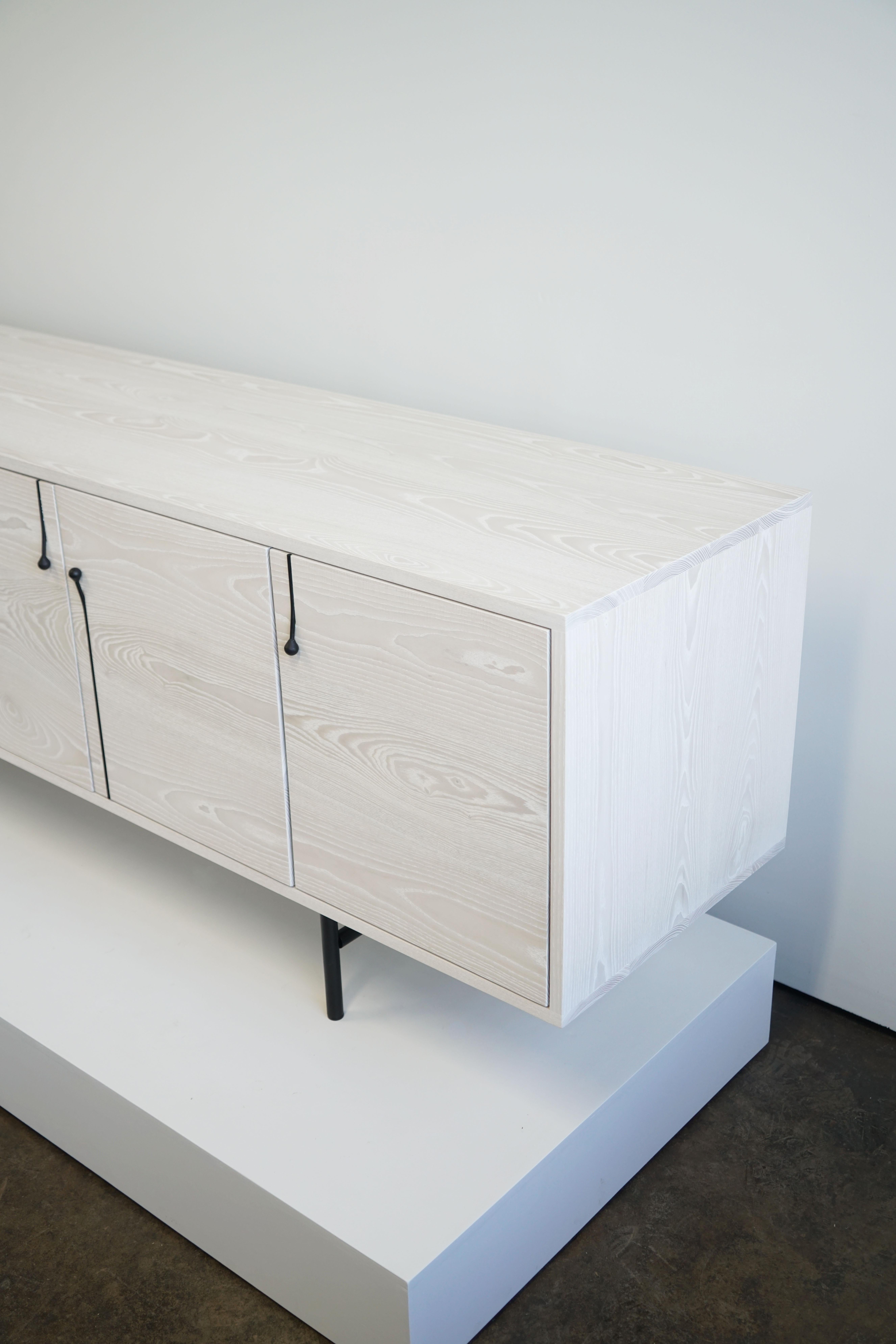 Contemporary Modern Wood 'Credenza Three' Cabinet by Last Workshop in Bleached Ash For Sale