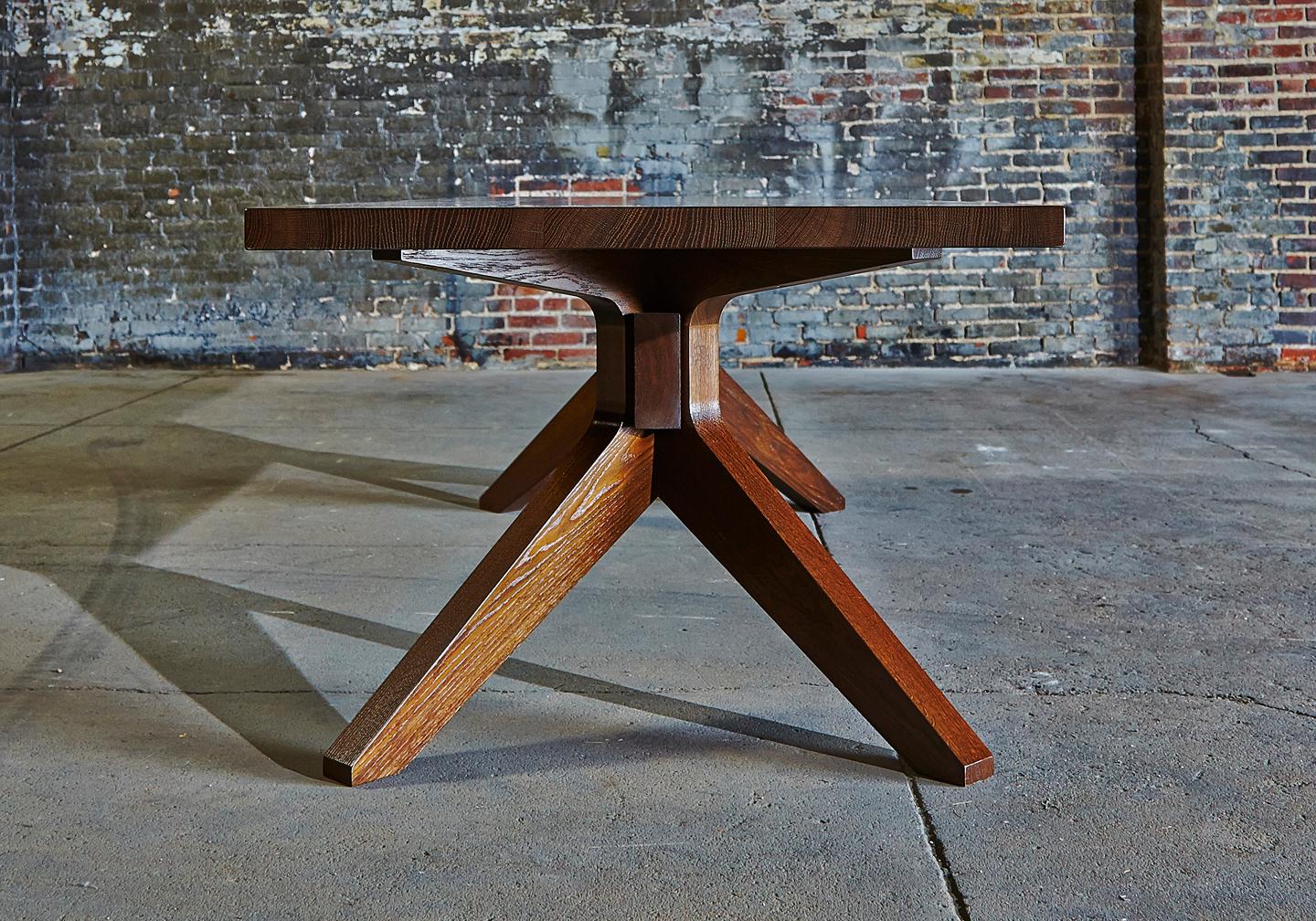 Contemporary Modern Wood Dining Dempsey Table by Goebel For Sale