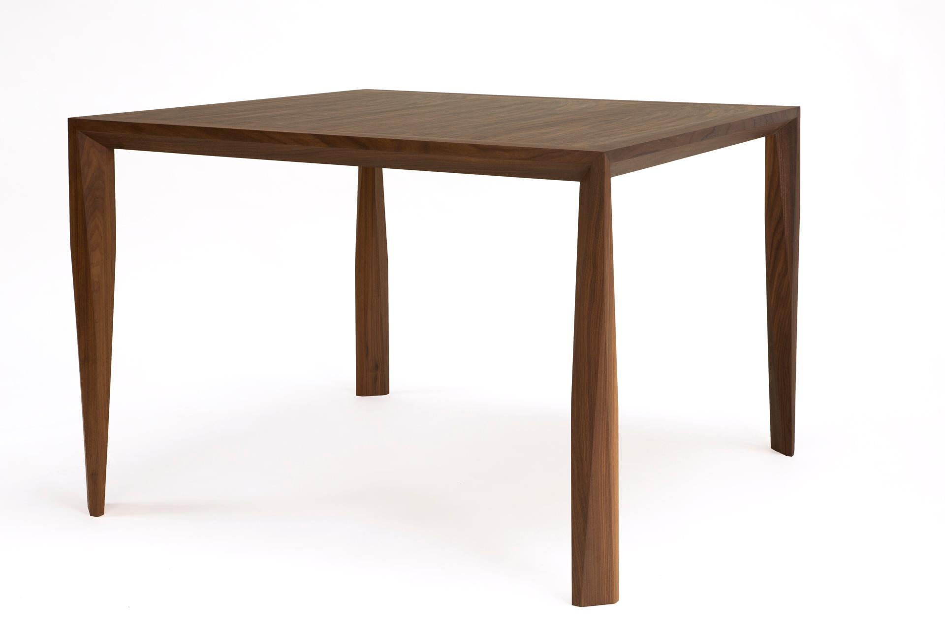 American Modern Wood Dining Table, in Walnut, by Studio DiPaolo For Sale