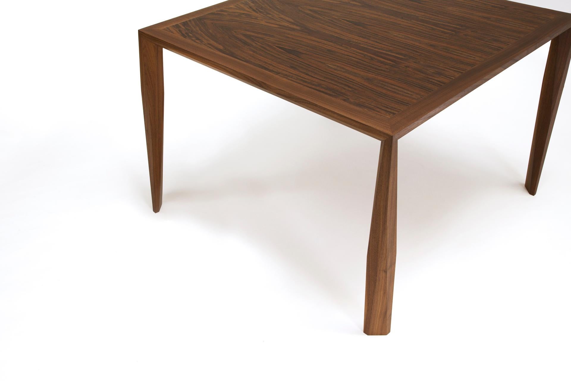 Hand-Crafted Modern Wood Dining Table, in Walnut, by Studio DiPaolo For Sale