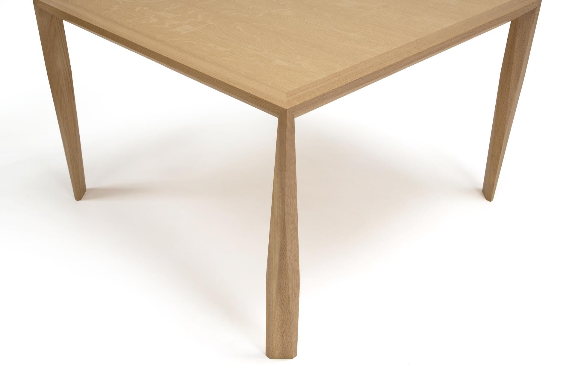 American Modern Wood Dining Table, in White Oak, by Studio DiPaolo For Sale