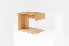 Modern Wood End Table in Solid White Oak, by Studio DiPaolo