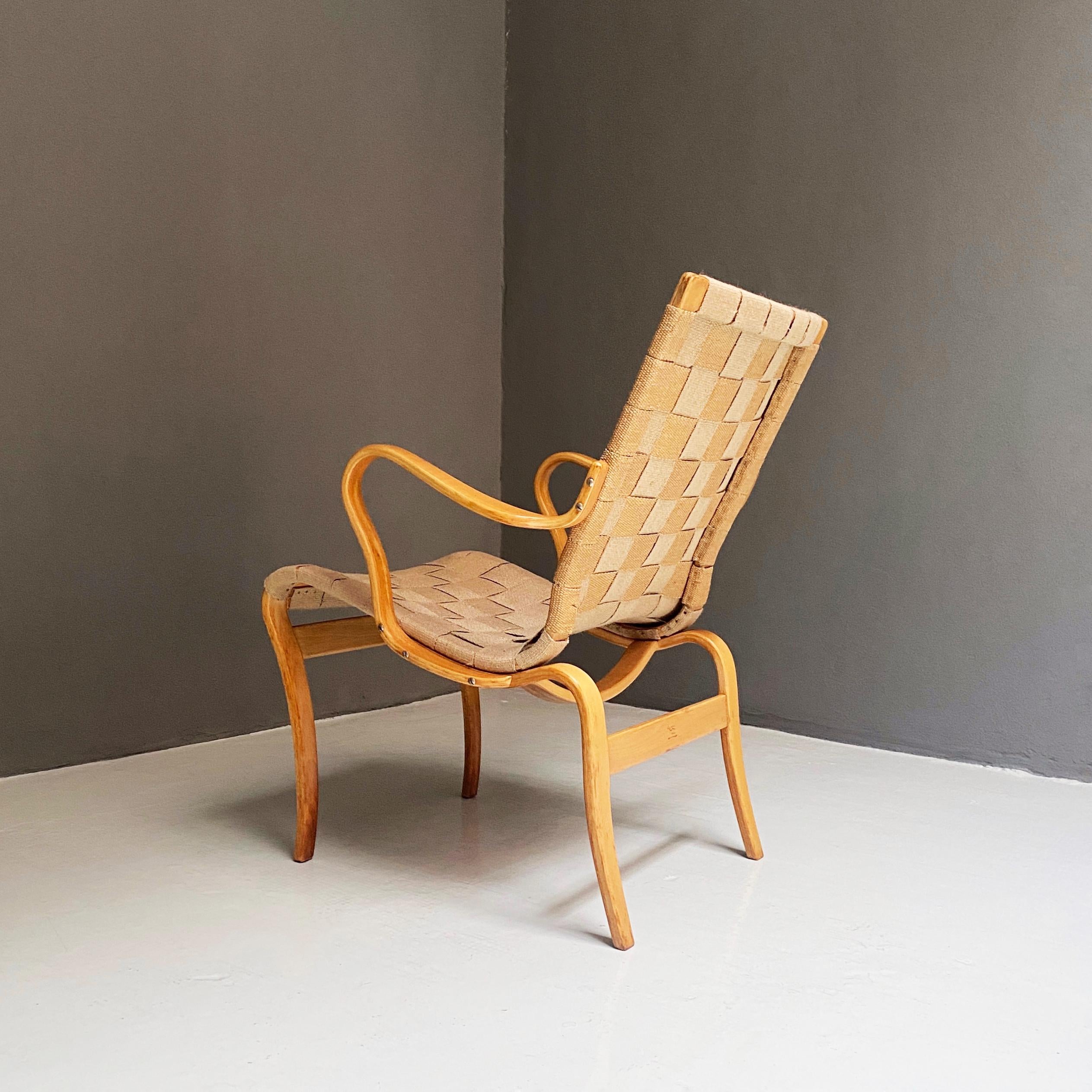 Modern wood Eva Chair by Bruno Mathsson for Firma Karl Mathsson, 1977 For Sale 4