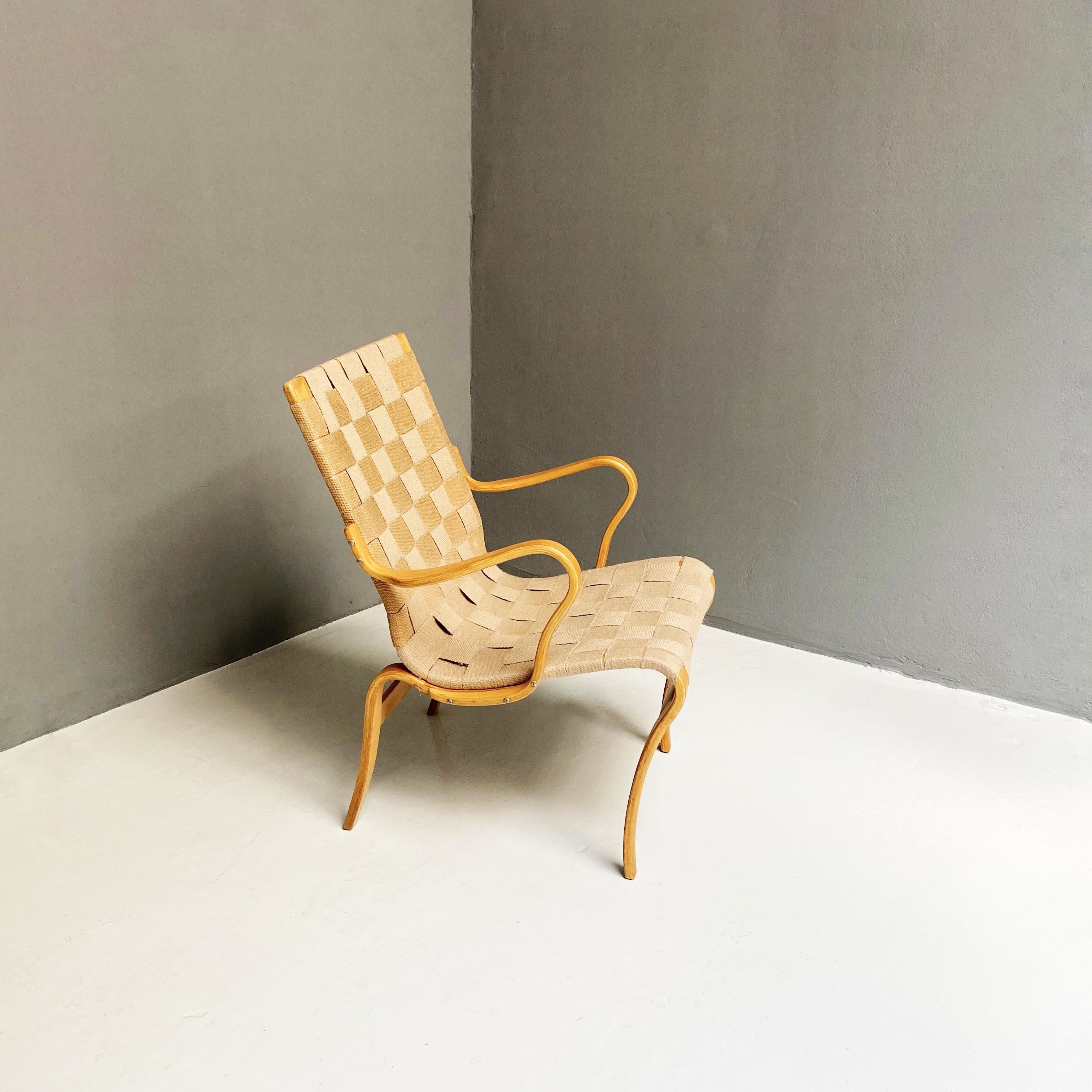Mid-Century Modern Modern wood Eva Chair by Bruno Mathsson for Firma Karl Mathsson, 1977 For Sale