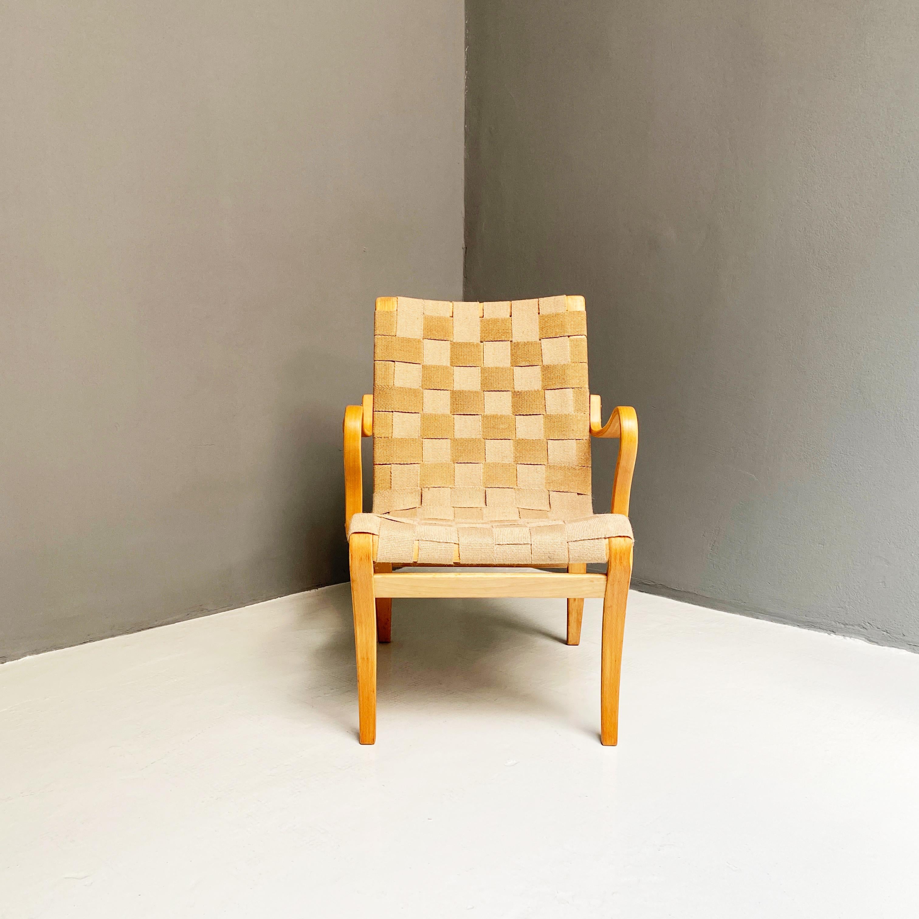 Swedish Modern wood Eva Chair by Bruno Mathsson for Firma Karl Mathsson, 1977 For Sale