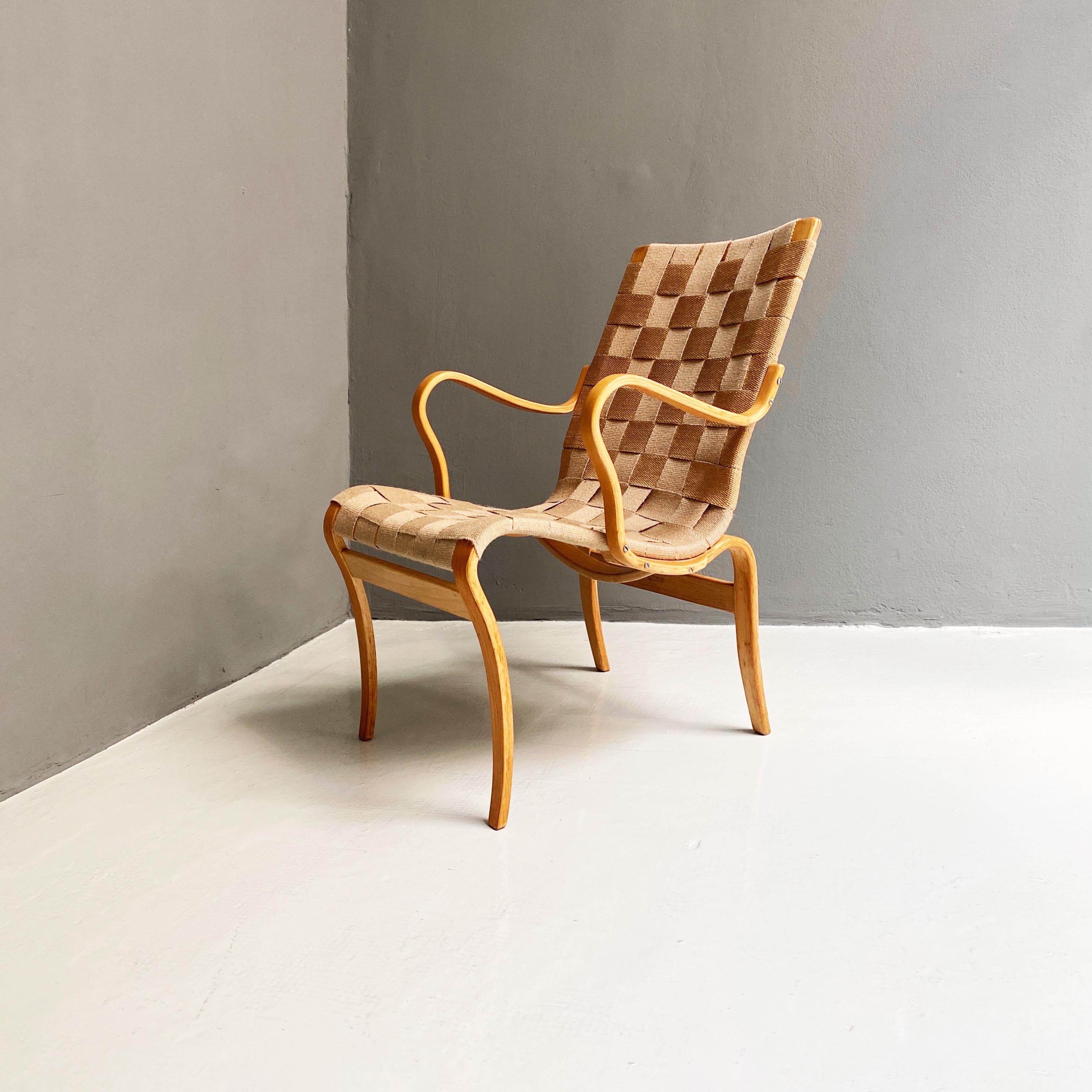 Late 20th Century Modern wood Eva Chair by Bruno Mathsson for Firma Karl Mathsson, 1977 For Sale