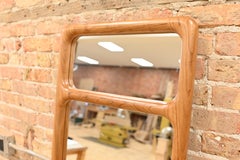 Modern Wood Full-Length Mirror, Handcrafted from Cherry Wood