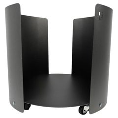 Handgefertigter, moderner Holzhalter aus Steele „ARENA“ – 50 cm Durchmesser