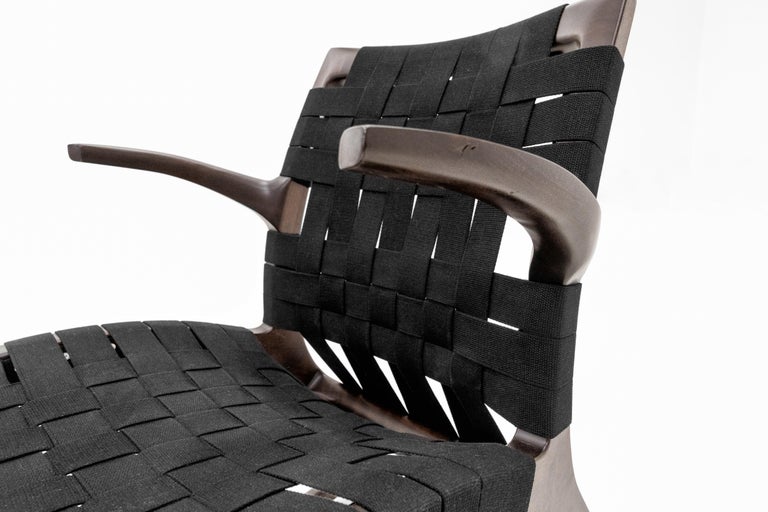 Modern Wood Luna Rocking Chair with Webbed Seat by Goebel For Sale at ...