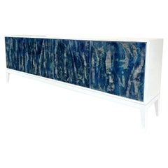Bufé Místico de Cuatro Puertas y Cristal de Madera Moderna Milano by Ercole Home