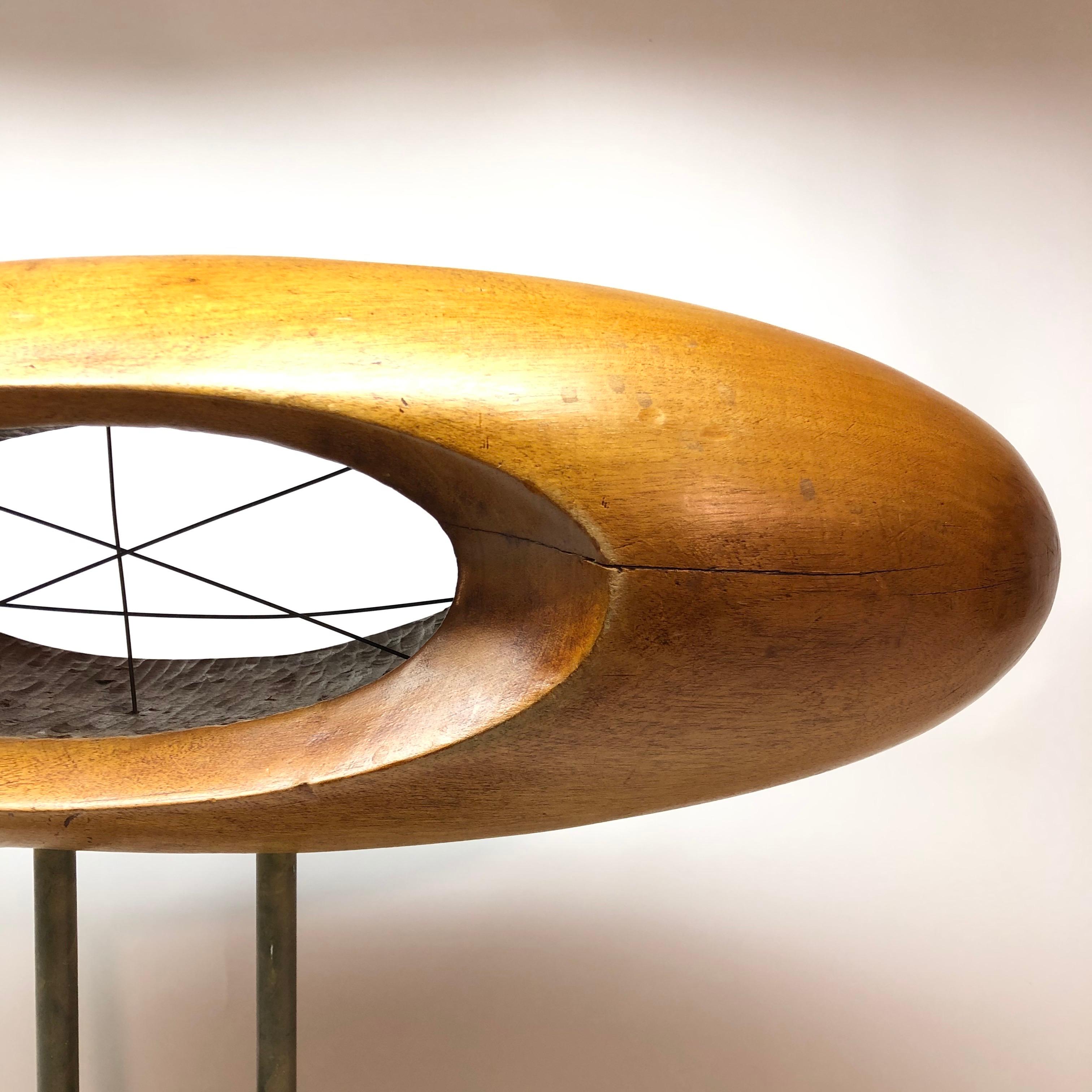 20th Century Modern Wood Sculpture For Sale