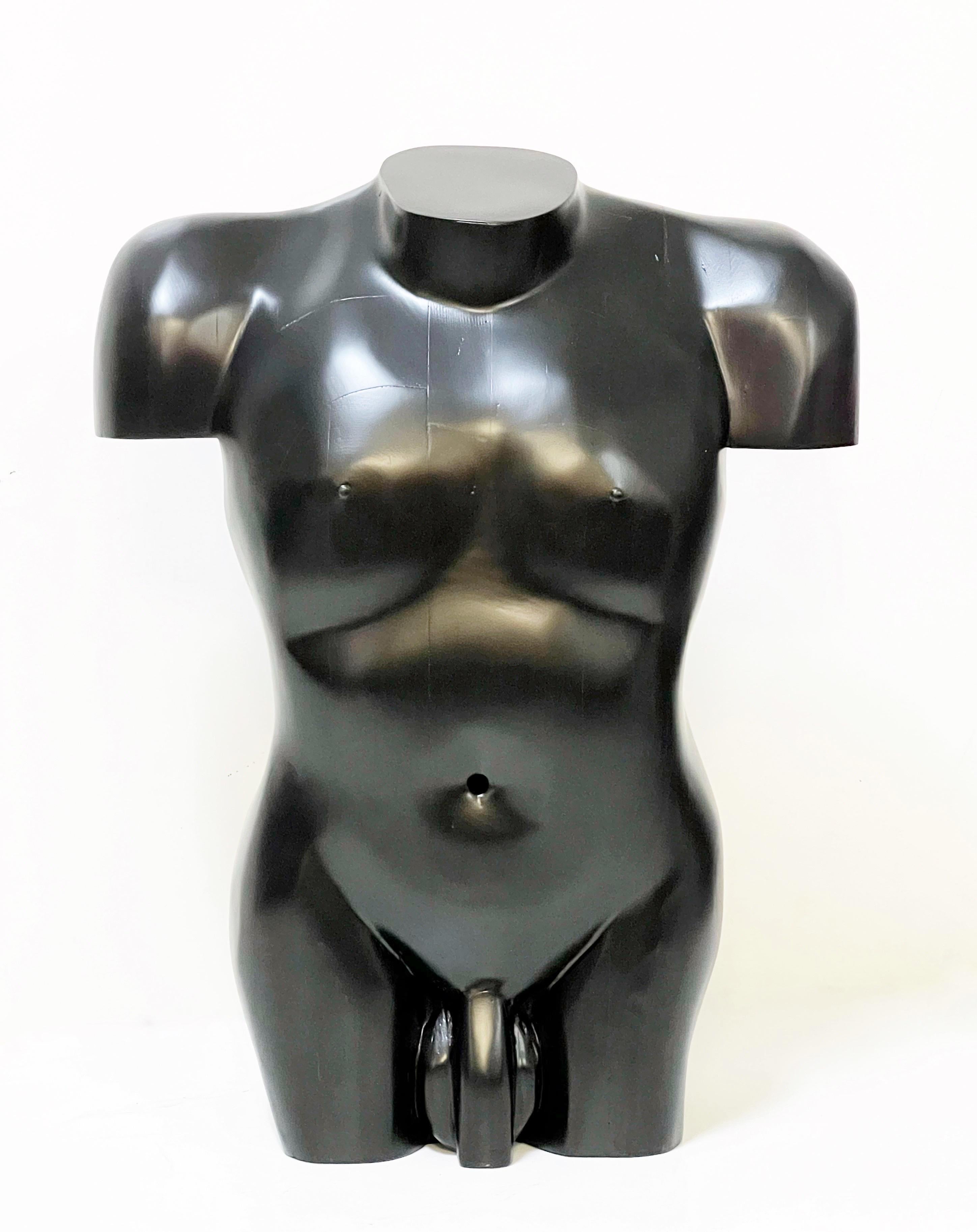 Modern Wood Sculpture of Nude, Average Man 1970s In Good Condition For Sale In Miami, FL