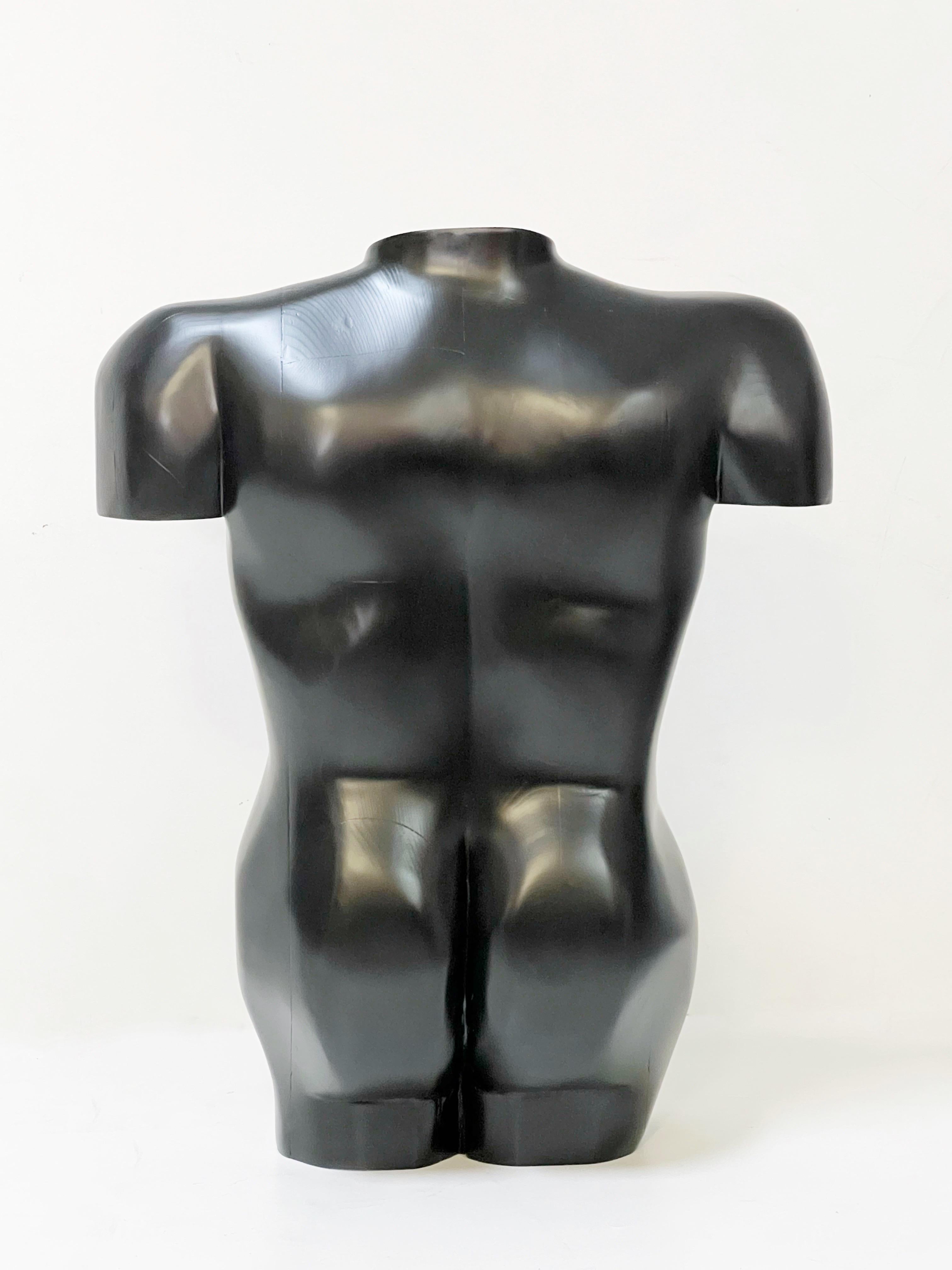 Late 20th Century Modern Wood Sculpture of Nude, Average Man 1970s For Sale