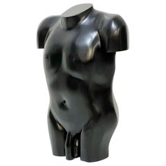 Modern Wood Sculpture of Nude, Average Man 1970s