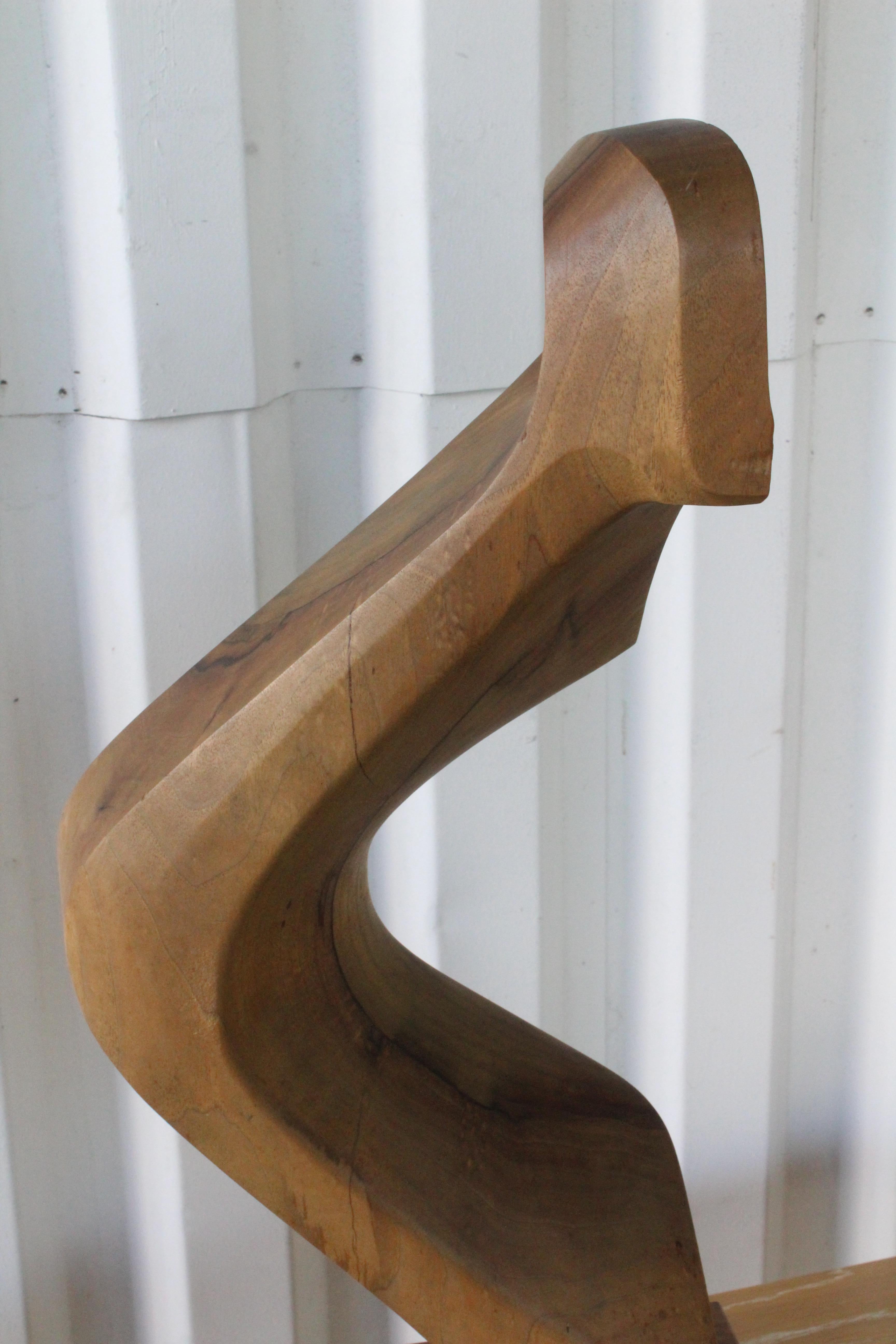 Modern Wood Sculpture, Signed, 2000 In Good Condition In Los Angeles, CA