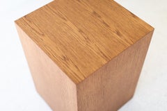 Modern Wood Side Table in Oak