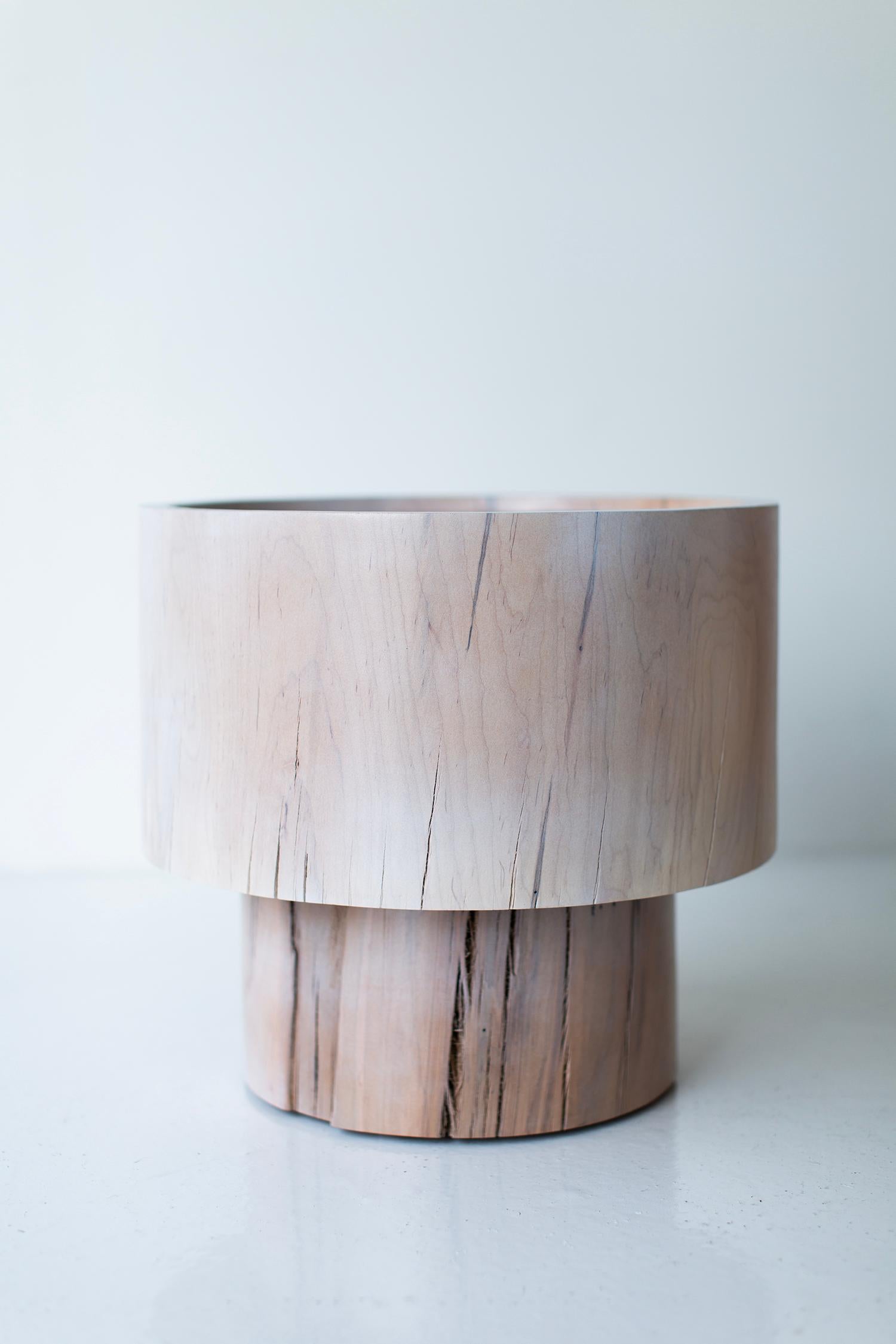 Contemporary Bertu, Wood Side Table, Modern, Side Table, Breeze For Sale