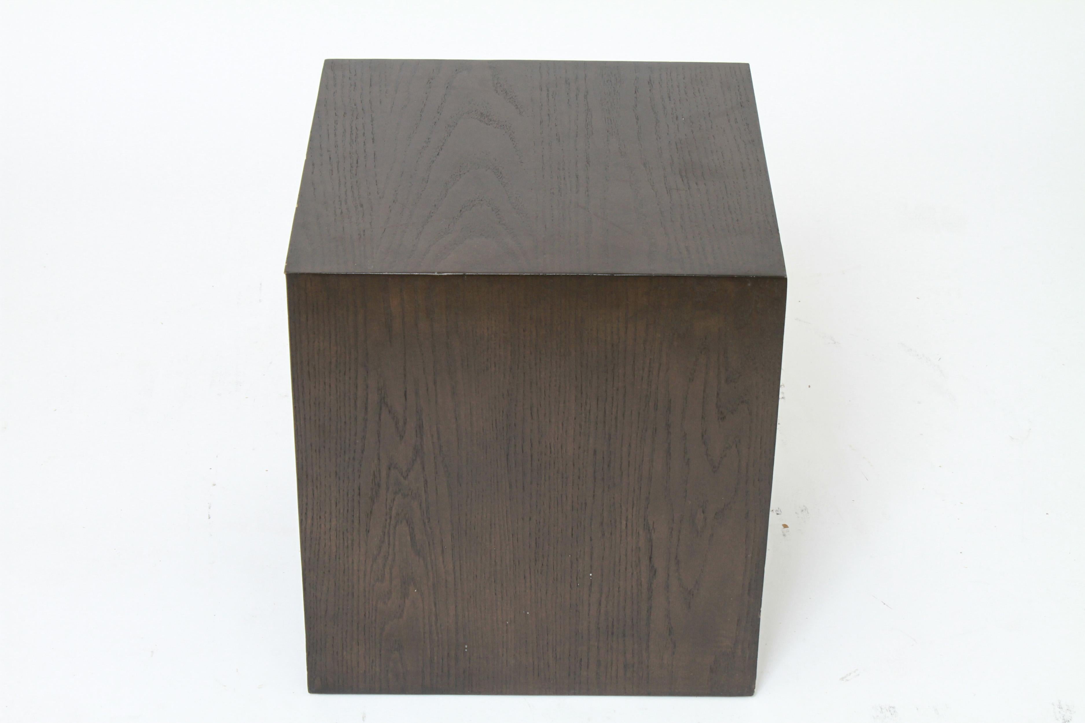 20th Century Modern Wood Square Top Side Table