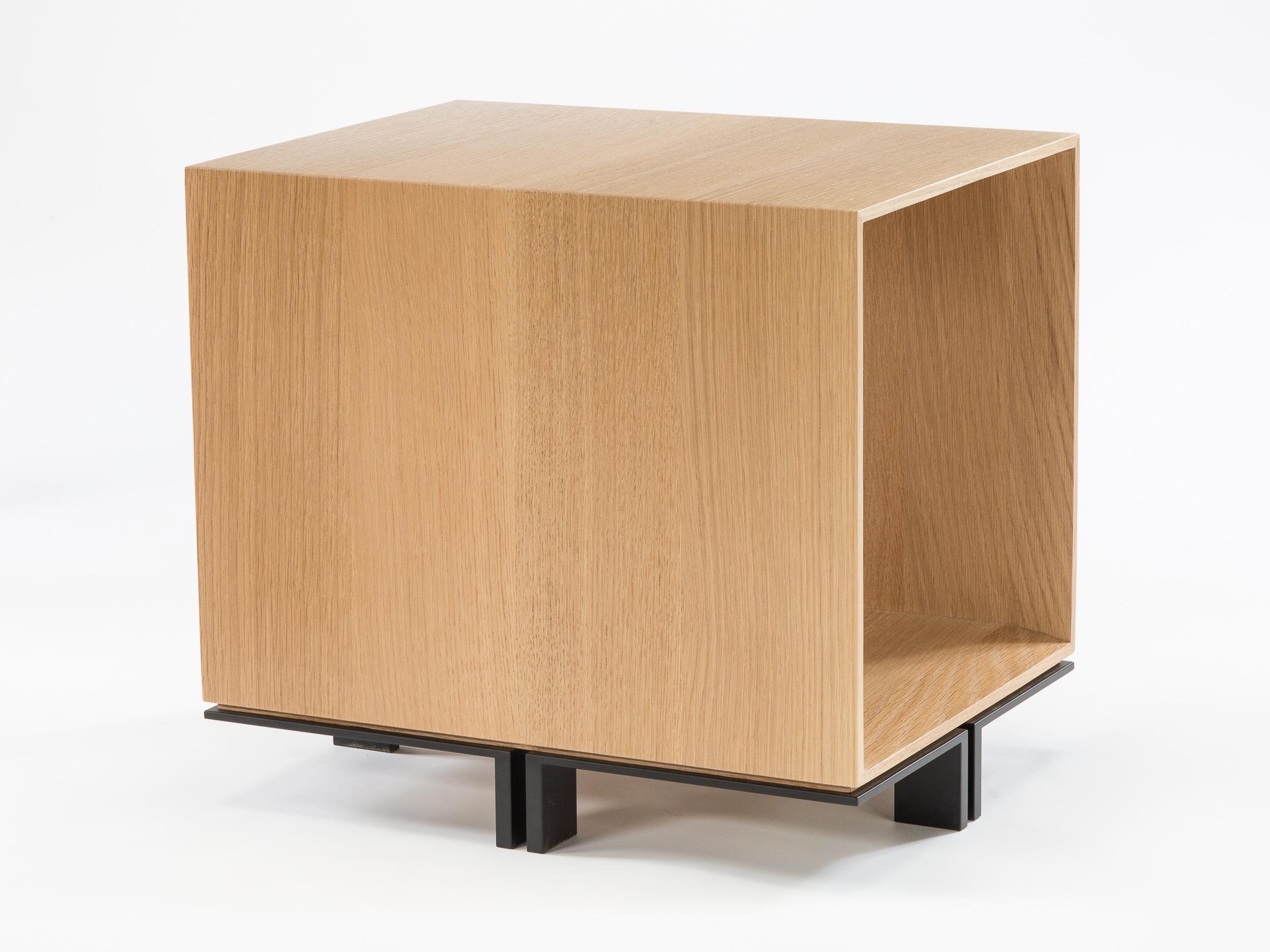 Modern Wood Stool in Solid White Oak, by Studio DiPaolo For Sale 2