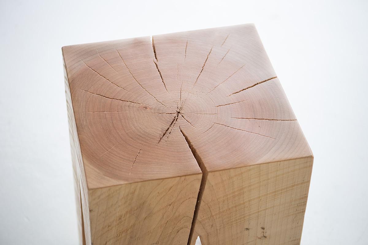 Maple Modern Wood Stool - The Vega For Sale