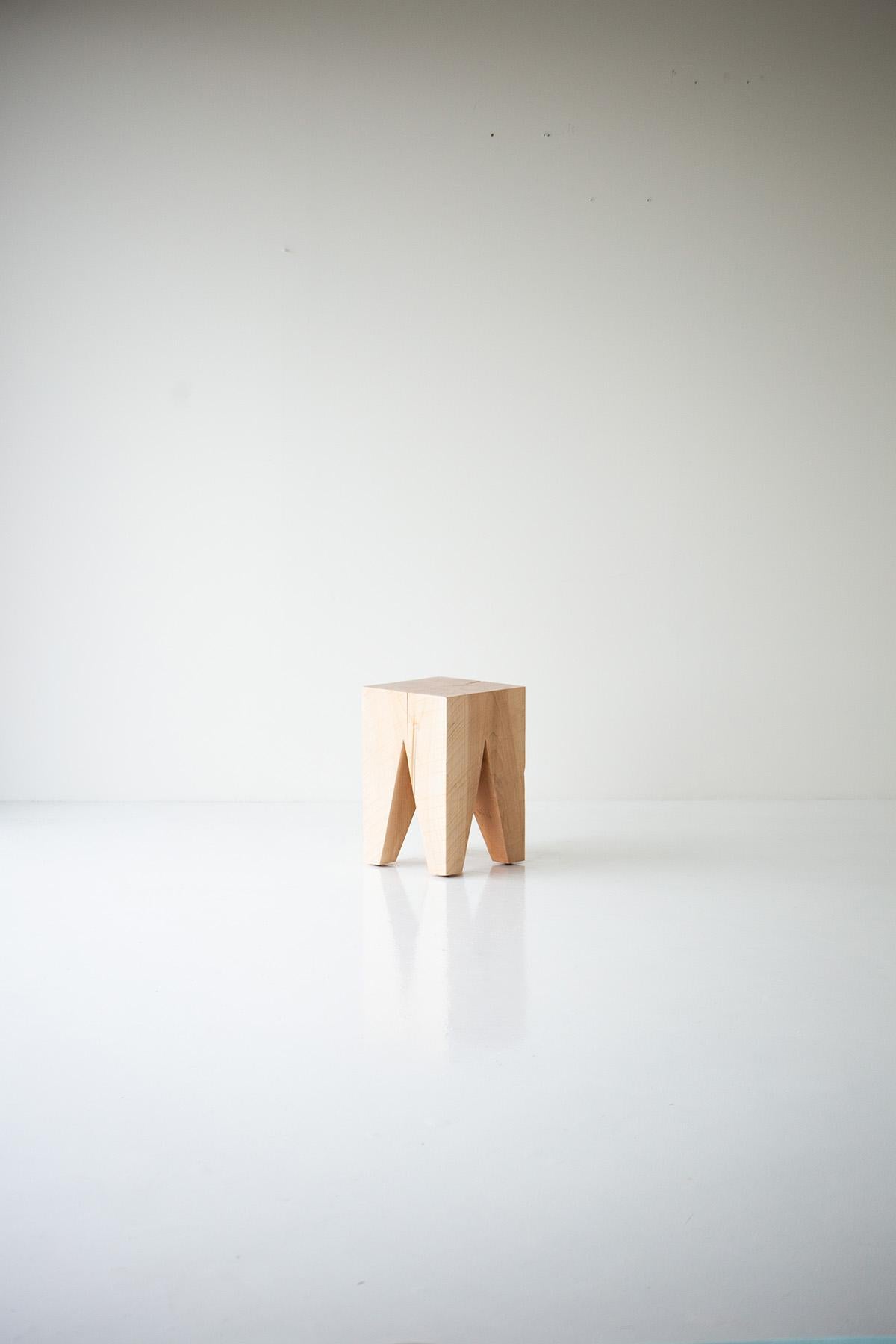 Modern Wood Stool - The Vega For Sale 3