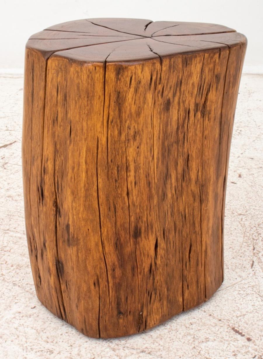 Contemporary Modern Wood Trunk End Table / Stool For Sale