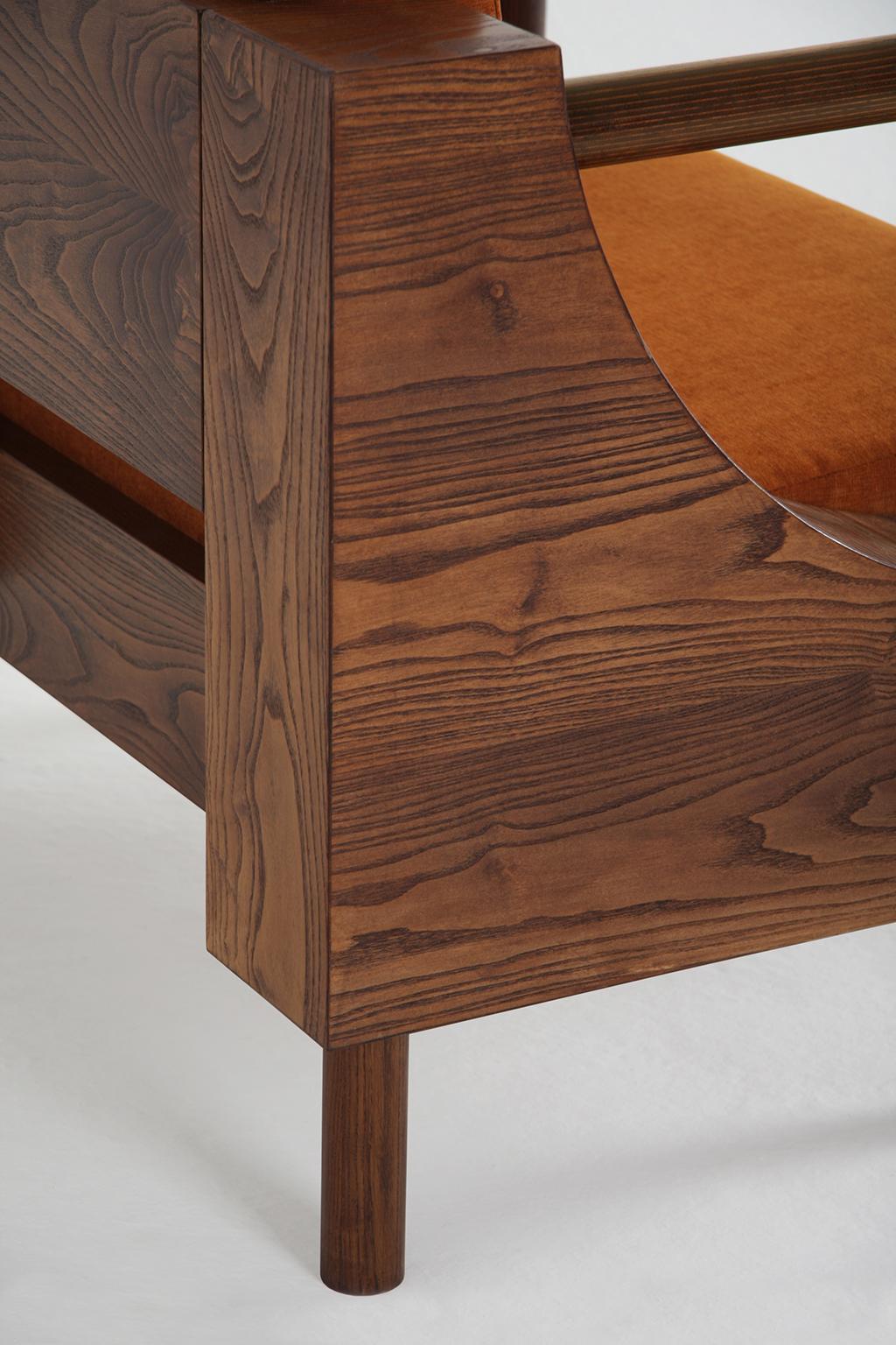 European Modern Wooden Armchair from 