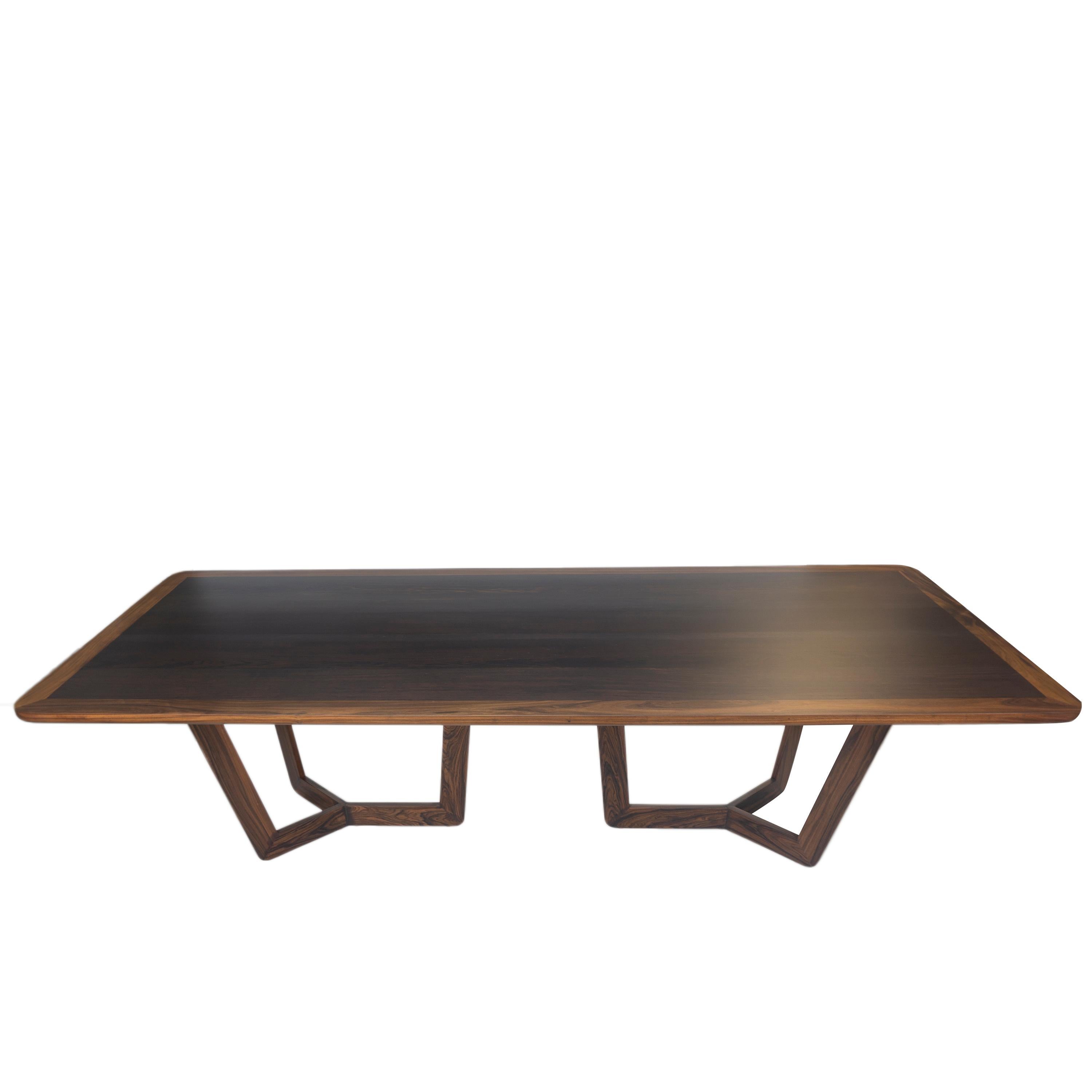 American Modern Wooden Dining Table, Customizable For Sale