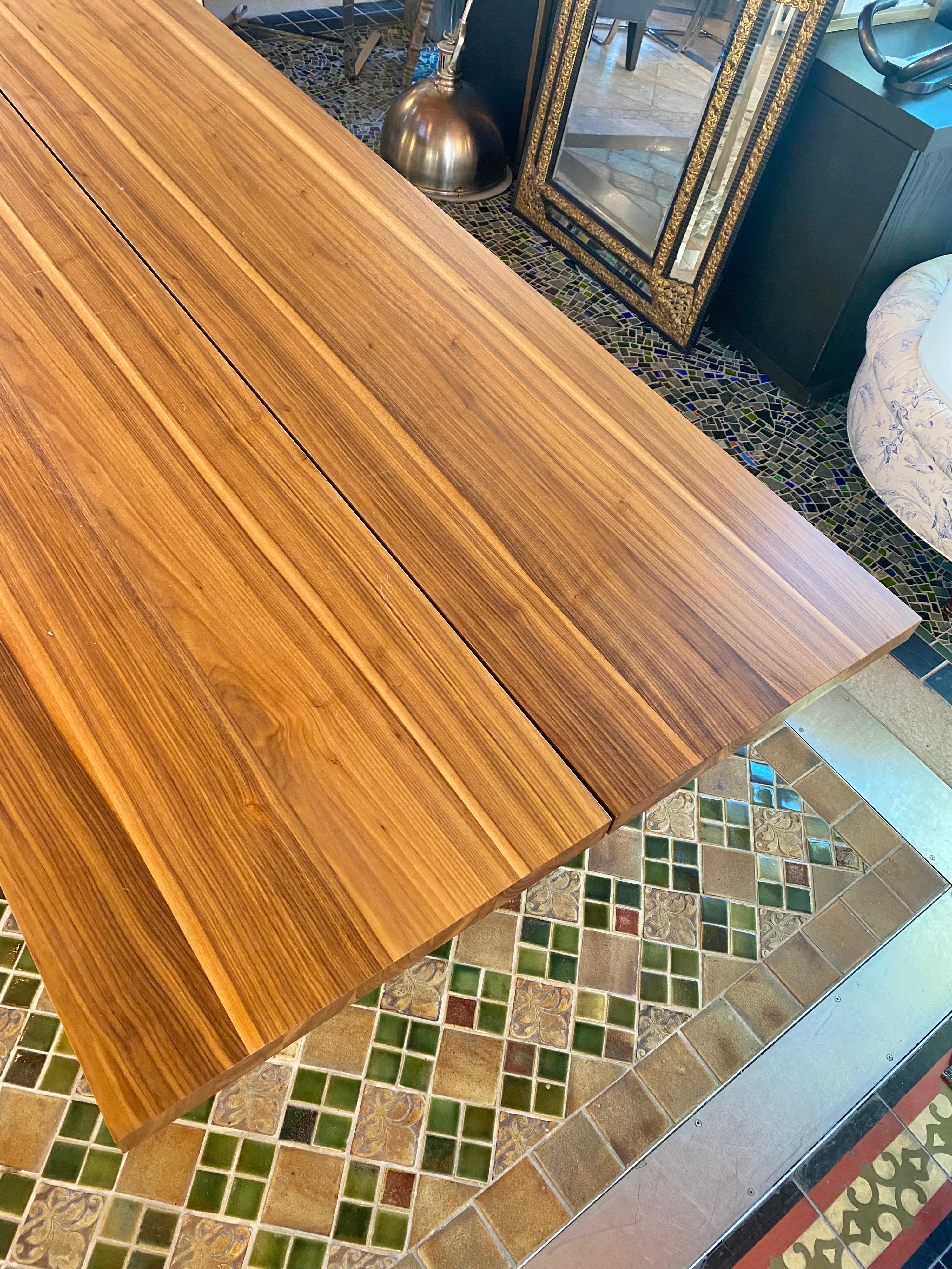Modern Wooden Dinning Table In Good Condition In Bridgehampton, NY