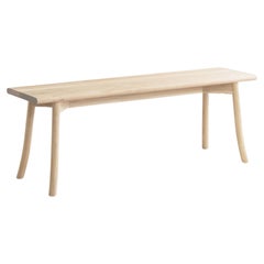Modern Wooden Scandinavian Bench, 170cm Ash, Vieno Collection