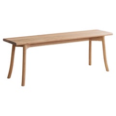 Modern Wooden Scandinavian Bench 130cm, Oak, Vieno Collection