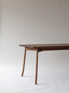 Modern Wooden Scandinavian Table 200cm, Smokey Oak, Vieno Collection