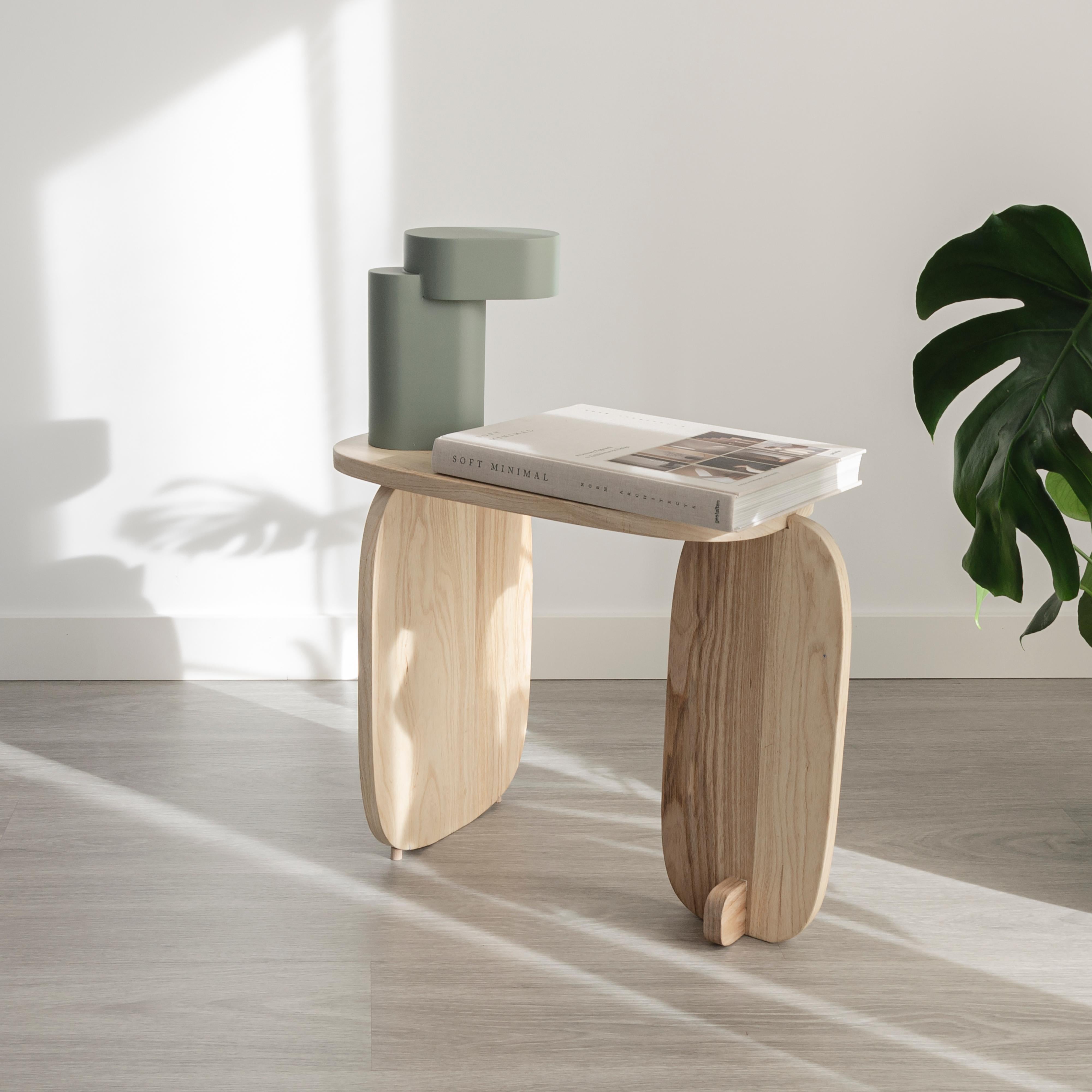 Organic Modern Modern wooden side table.  For Sale