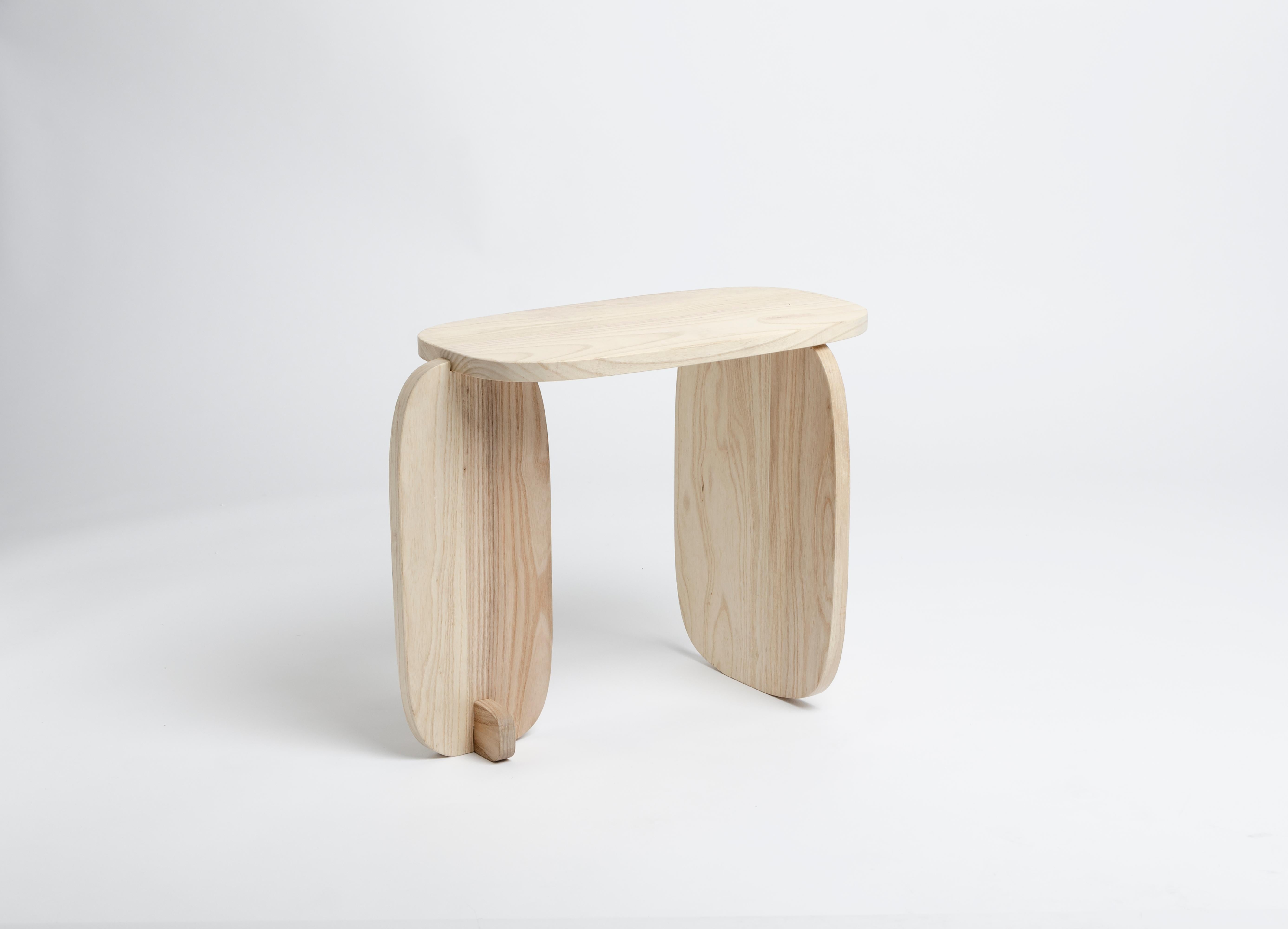 Joinery Modern wooden side table.  For Sale