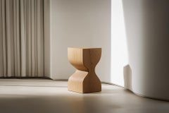 Mesilla de noche moderna de madera Socle No68, diseño de Joel Escalona