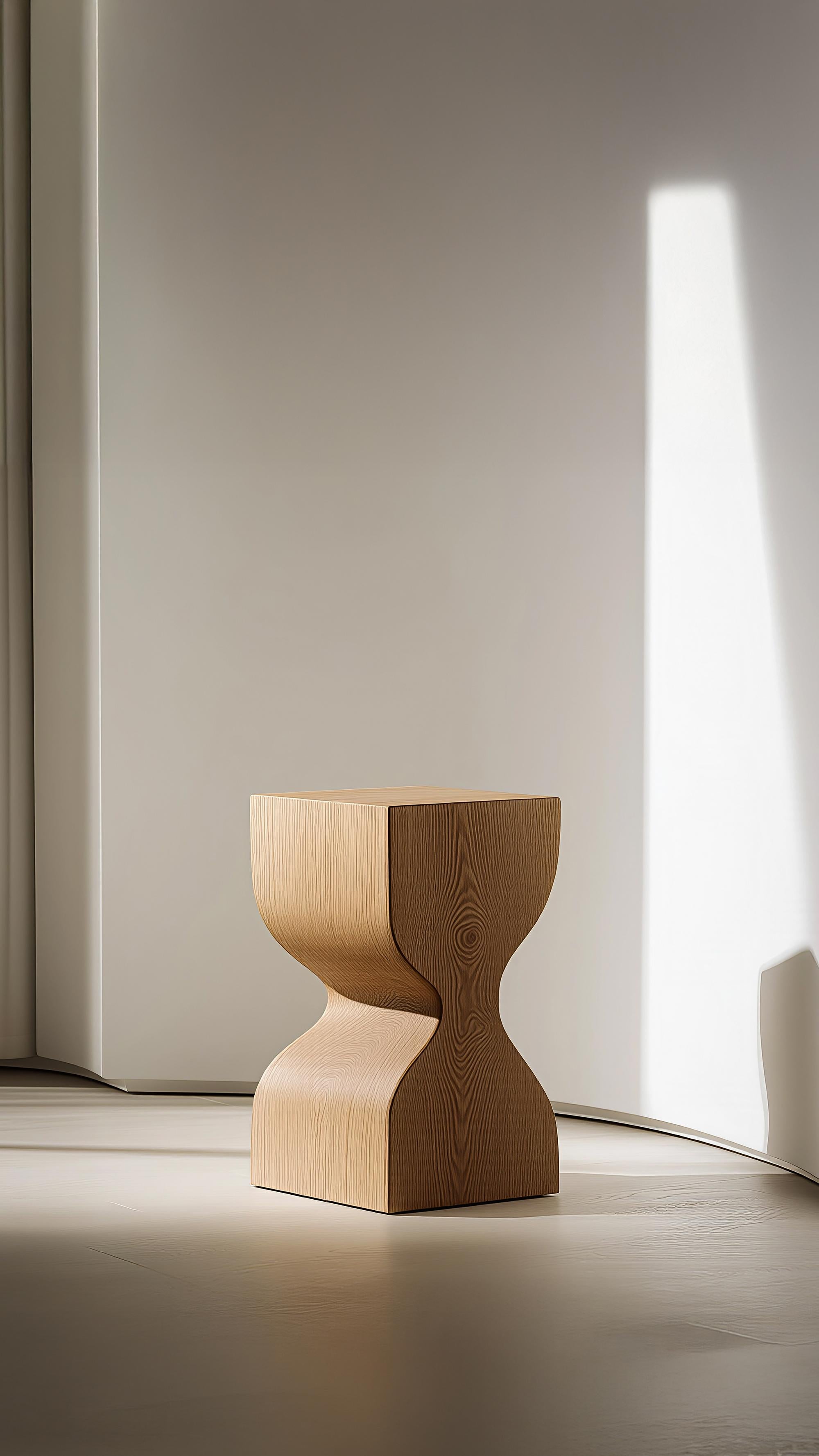 Mid-Century Modern Table de nuit moderne en bois Socle No68, Design by Joel Escalona en vente