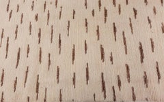 Chemin de table moderne en laine et cuir par Doris Leslie Blau