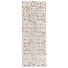 Modern Wool and Leather Runner by Doris Leslie Blau