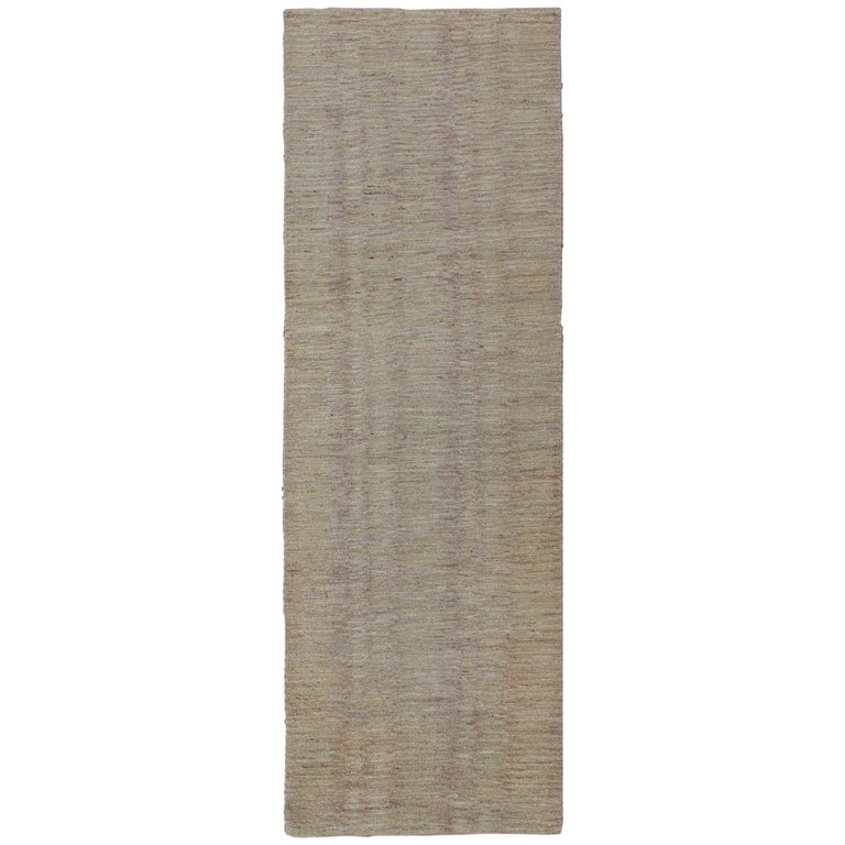 Modern Wool and Silk Runner from Nepal with All-Over Design For Sale at ...