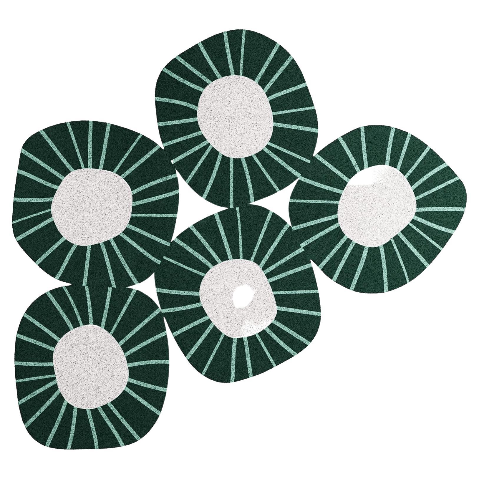 Alfombra moderna de lana de diseño irregular para habitación infantil