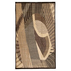 Tapis persan en laine Modernity, Neutral Brown, Cream and Tan, 6
 x 9
