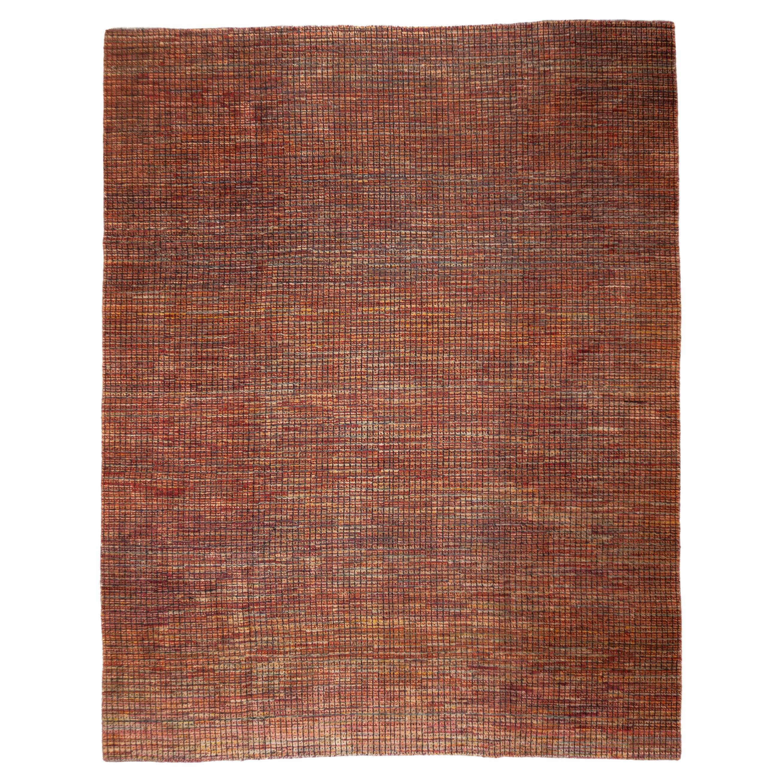 Moderner moderner Wollteppich 8'0" x 10'2'' im Angebot